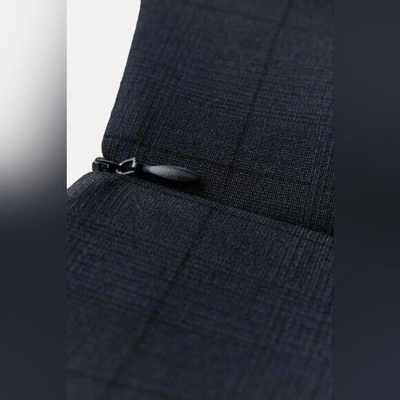 NWT Zara Godet dress zw collection Navy Blue Dress GODET - Picture 5 of 6